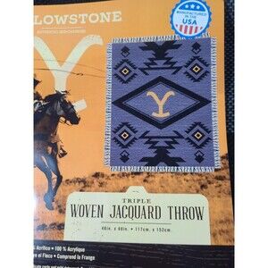 Yellowstone Tapestry Throw Blanket, 46" x 60" New NWT